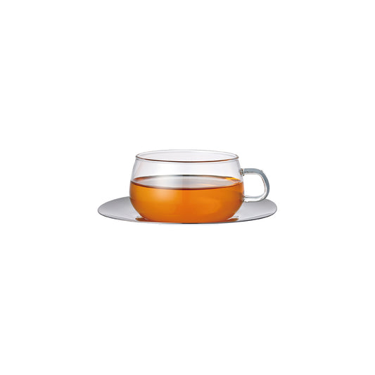 UNITEA cup & saucer 230ml stainless steel