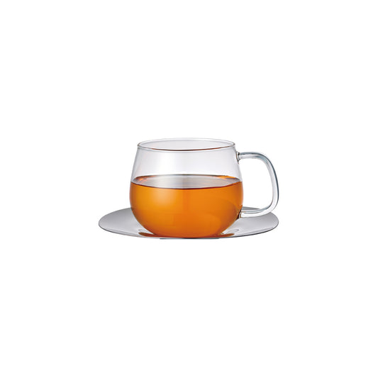 UNITEA cup & saucer 350ml stainless steel