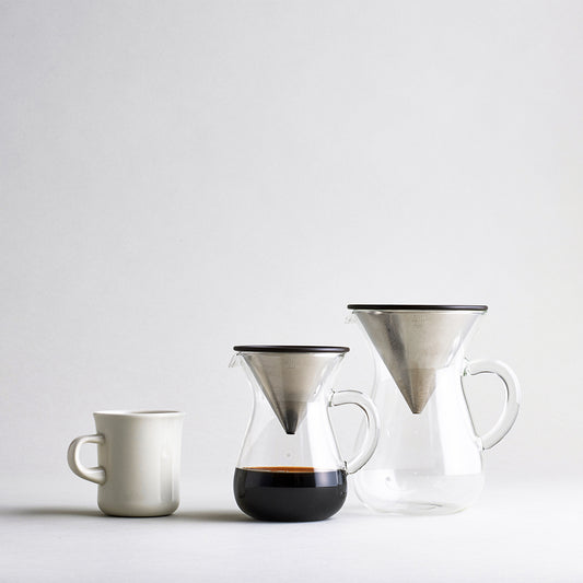 SCS coffee carafe set 2cups stainless steel